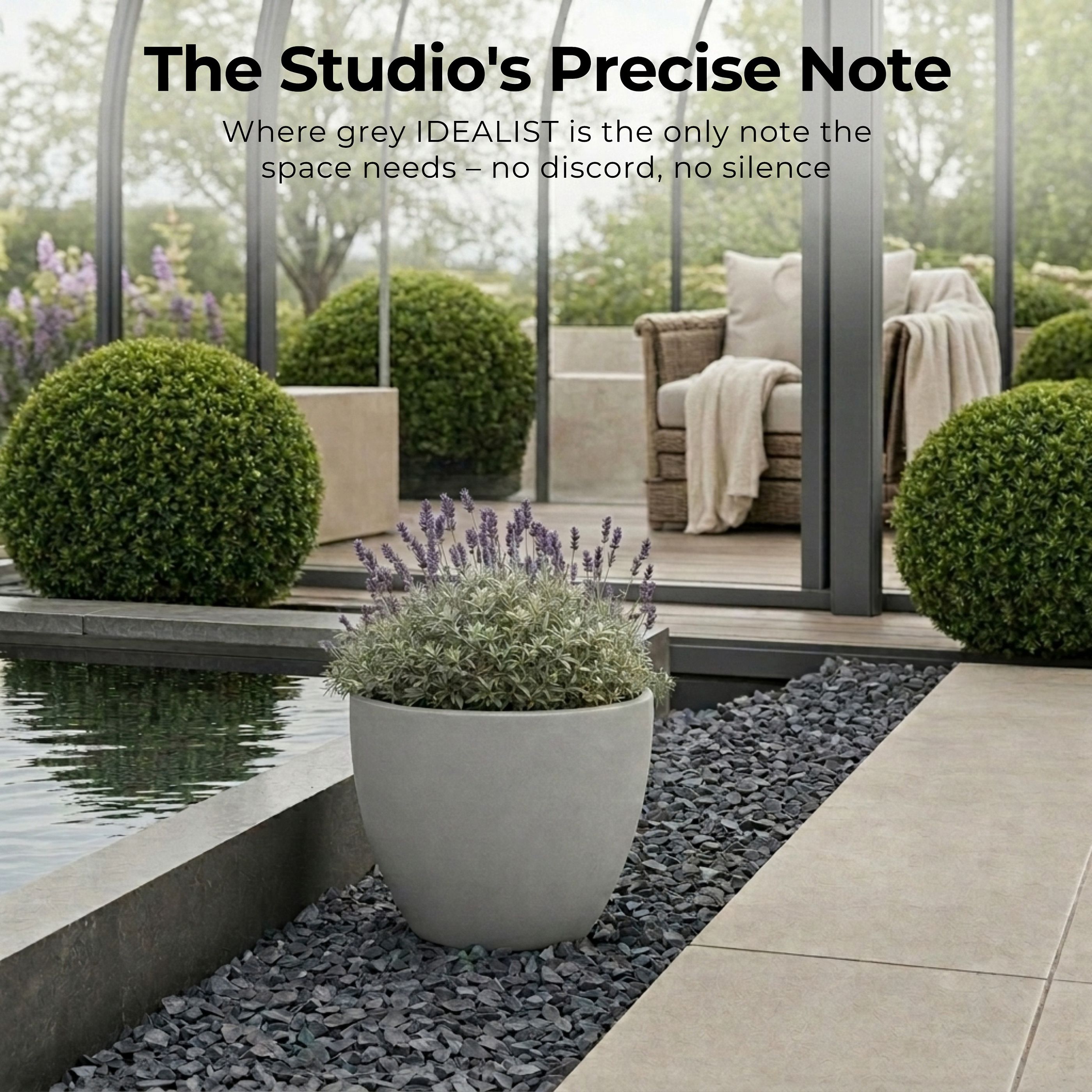 IDEALIST Lite Contemporary Light Concrete Egg Planter