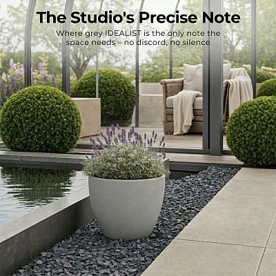 IDEALIST Lite Contemporary Light Concrete Egg Planter