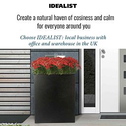 IDEALIST Lite Narrow Contemporary Light Concrete Trough Planter