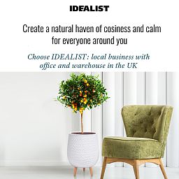 IDEALIST Lite Honeycomb Style Egg Planter on Legs, Round Pot Plant Stand Indoor