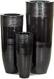 Glaze Round Tall Polystone Indoor Planter