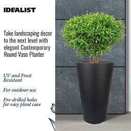 IDEALIST Lite Contemporary Round Light Concrete Planter