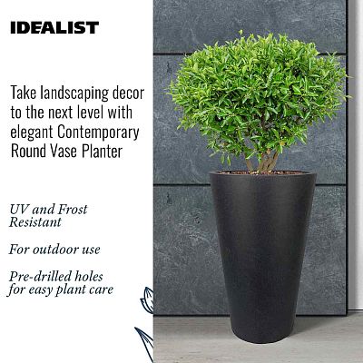 IDEALIST Lite Contemporary Round Light Concrete Planter