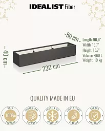 AXIS Trough Outdoor Fiberglass Planter