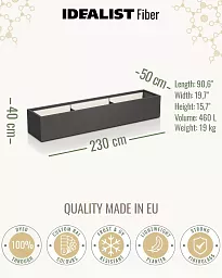 AXIS Trough Outdoor Fiberglass Planter