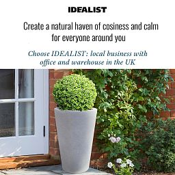 IDEALIST Lite Contemporary Round Light Concrete Planter