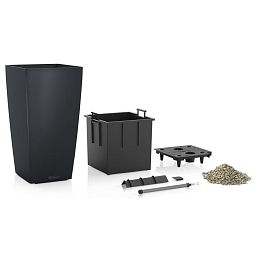 LECHUZA CUBICO Color Square Tall Poly Resin Self-watering Planter Set