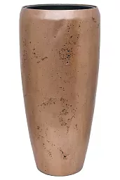 Opus Raw Polystone Tall Planter + Liner | Round Indoor Plant Pot