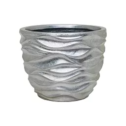 Luxe Lite Glossy Sea Round Indoor Planter