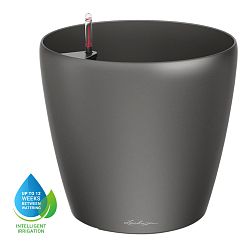 LECHUZA CLASSICO Round Poly Resin Self-watering Planter with Substrate