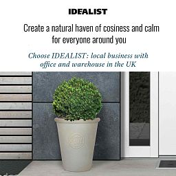IDEALIST Lite Rustic Style Rolled Rim Vase Outdoor Planter