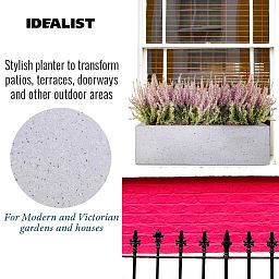 IDEALIST Lite Window Box Light Concrete Planter