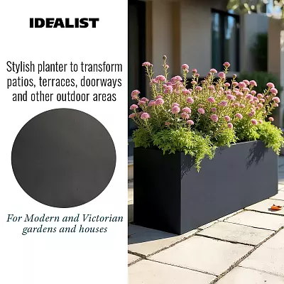 IDEALIST Lite Contemporary Light Concrete High Trough Planter