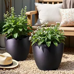 IDEALIST Lite Contemporary Light Concrete Egg Planter