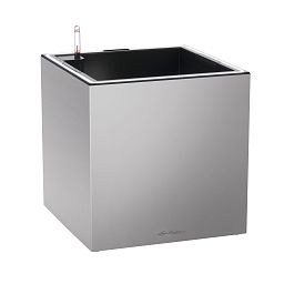 LECHUZA CANTO Premium Low LED Square Poly Resin Self-watering Planter