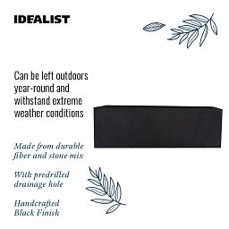 IDEALIST Lite Window Box Light Concrete Planter Set