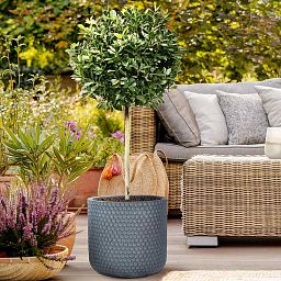 IDEALIST Lite Honeycomb Style Cylinder Round Outdoor Planter