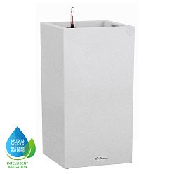 LECHUZA CANTO Stone High Square Tall Poly Resin Self-watering Planter