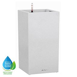 LECHUZA CANTO Stone High Square Tall Poly Resin Self-watering Planter