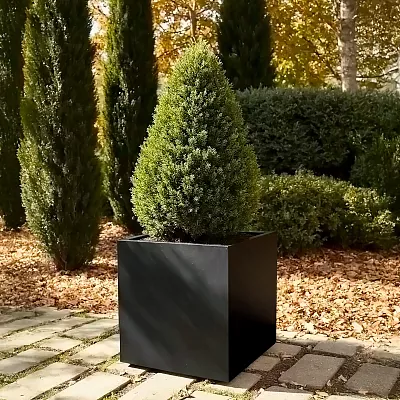 IDEALIST Lite Square Box Contemporary Light Concrete Planter