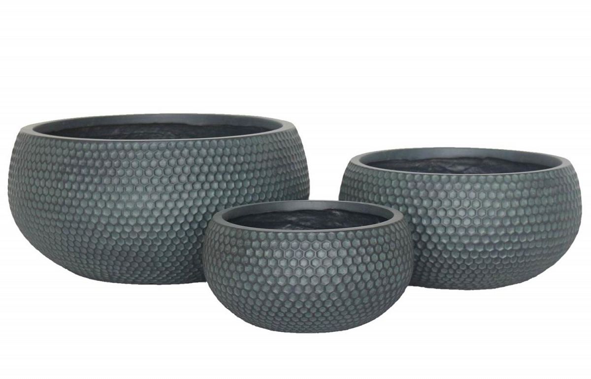 Honeycomb Style Bowl Outdoor Planter by Idealist Lite