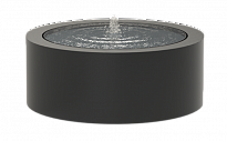 Aluminium Round Fountain Watertable Dark Grey D100 H40 cm