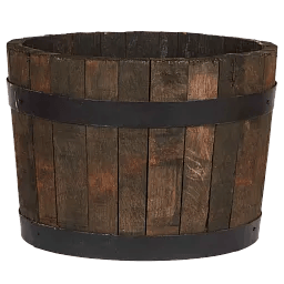 Rustic Upcycled Oak Wood Round Tub Half Barrel Outdoor Planter Made in UK by HORTICO