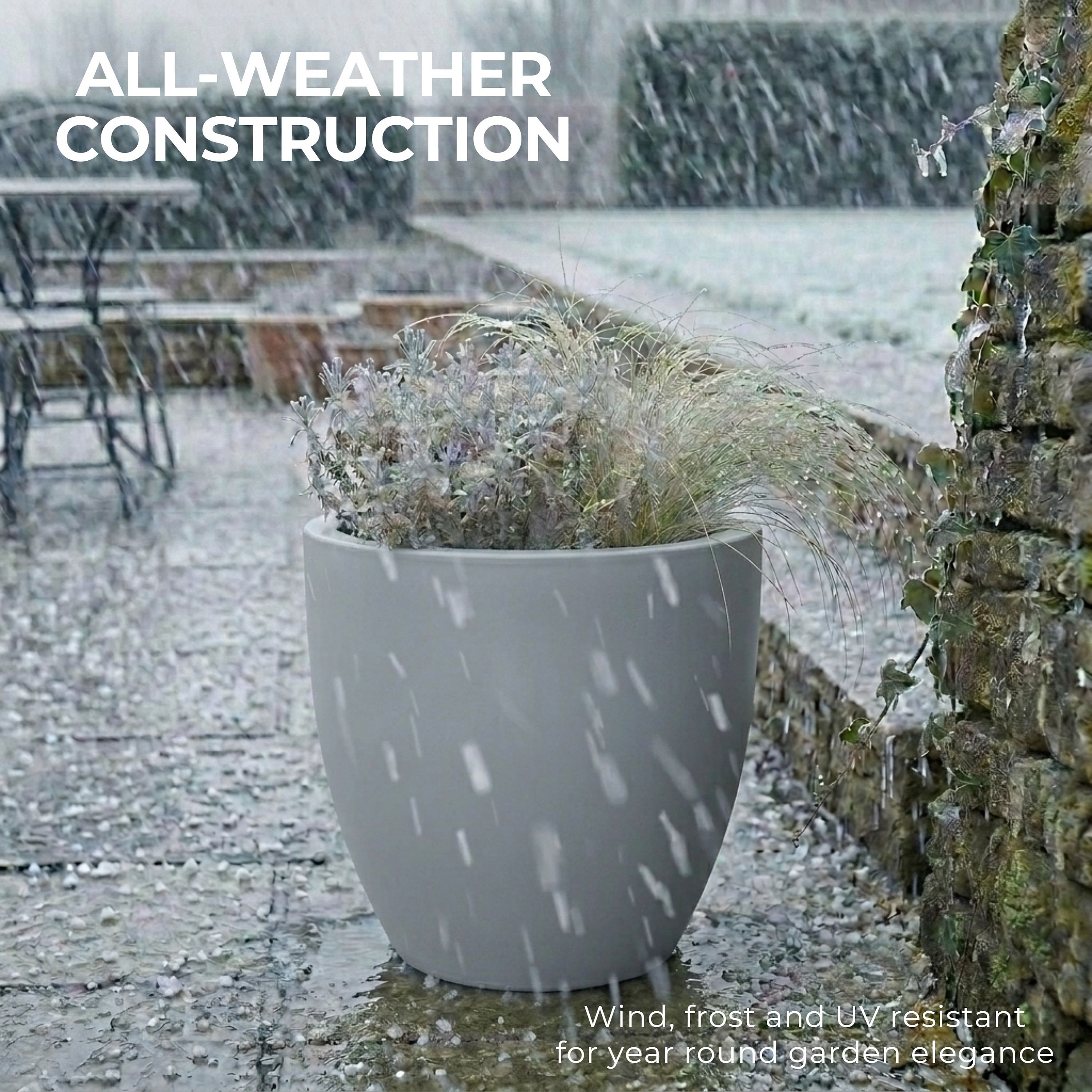 IDEALIST Lite Contemporary Light Concrete Egg Planter