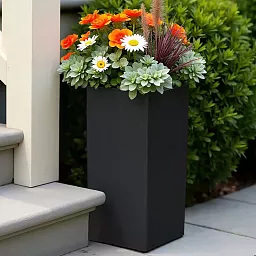 IDEALIST Lite Tall Square Contemporary Light Concrete Planter