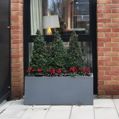 IDEALIST Lite Contemporary Light Concrete High Trough Planter