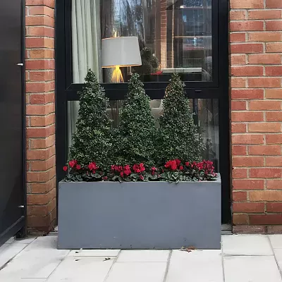 IDEALIST Lite Contemporary Light Concrete High Trough Planter