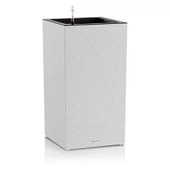 LECHUZA CANTO Slatestone High Square Tall Poly Resin Self-watering Planter