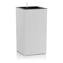 LECHUZA CANTO Slatestone High Square Tall Poly Resin Self-watering Planter