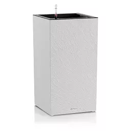 LECHUZA CANTO Slatestone High Square Tall Poly Resin Self-watering Planter