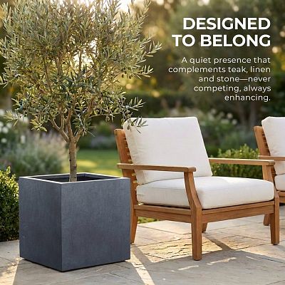 IDEALIST Lite Square Box Contemporary Light Concrete Planter