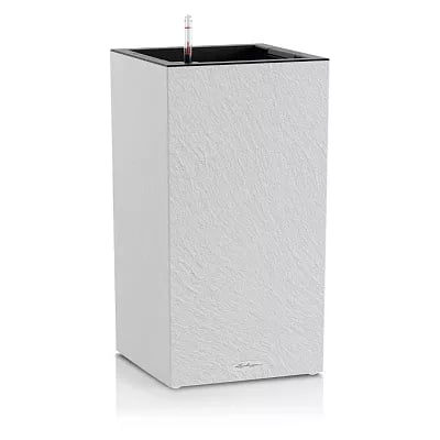 LECHUZA CANTO Slatestone High Square Tall Poly Resin Self-watering Planter