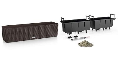 LECHUZA BALCONERA Cottage Trough Poly Resin Self-watering Planter