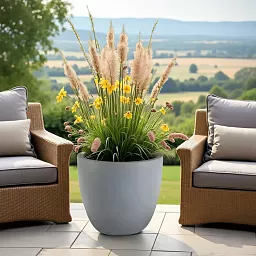 IDEALIST Lite Contemporary Light Concrete Egg Planter