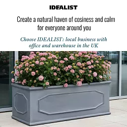 IDEALIST Lite Faux Lead Chelsea Light Concrete Through Planter