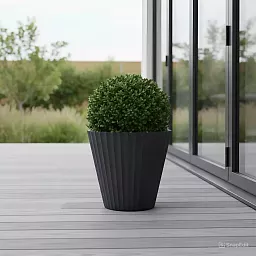 IDEALIST Lite Vintage Ribbed Round Vase Outdoor Planter