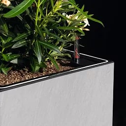 LECHUZA CANTO Slatestone Low Square Poly Resin Self-watering Planter