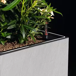 LECHUZA CANTO Slatestone Low Square Poly Resin Self-watering Planter