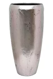 Opus Raw Polystone Tall Planter + Liner | Round Indoor Plant Pot