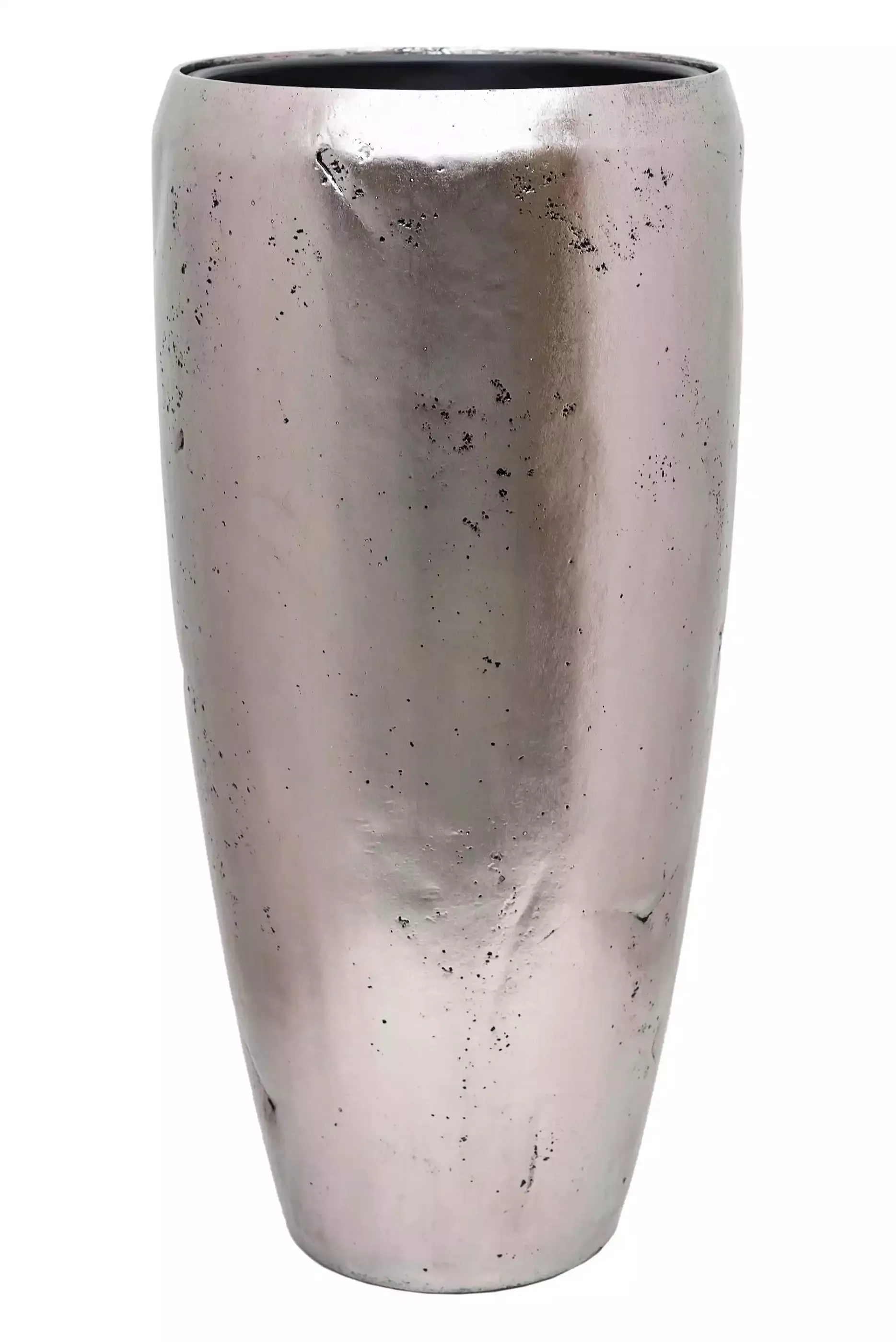 Opus Raw Polystone Tall Planter + Liner | Round Indoor Plant Pot