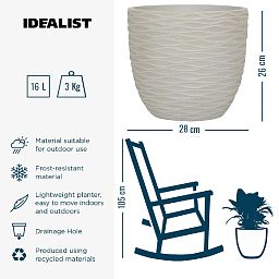 IDEALIST Lite Wave Style Outdoor Egg Planter
