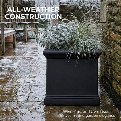 IDEALIST Lite Victorian Box Square Light Stone Outdoor Planter