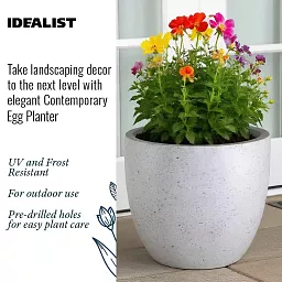 IDEALIST Lite Contemporary Light Concrete Egg Planter