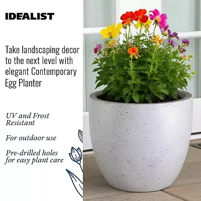 IDEALIST Lite Contemporary Light Concrete Egg Planter