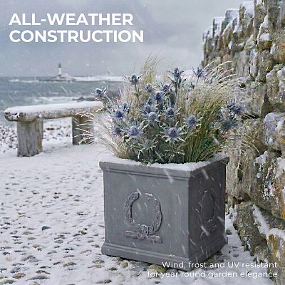 IDEALIST Kensington Light Stone Square Garden Planter