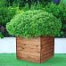 Rustic Scandinavian Redwood Square Outdoor Open Planter Made in UK by HORTICO